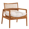 Tula Wood Rattan Lounge Chair - Brown