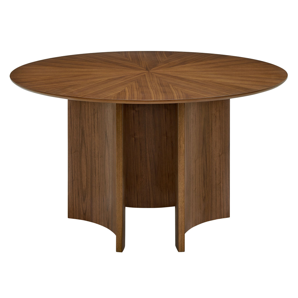 Sloane 54 Inch Round Dining Table - Walnut