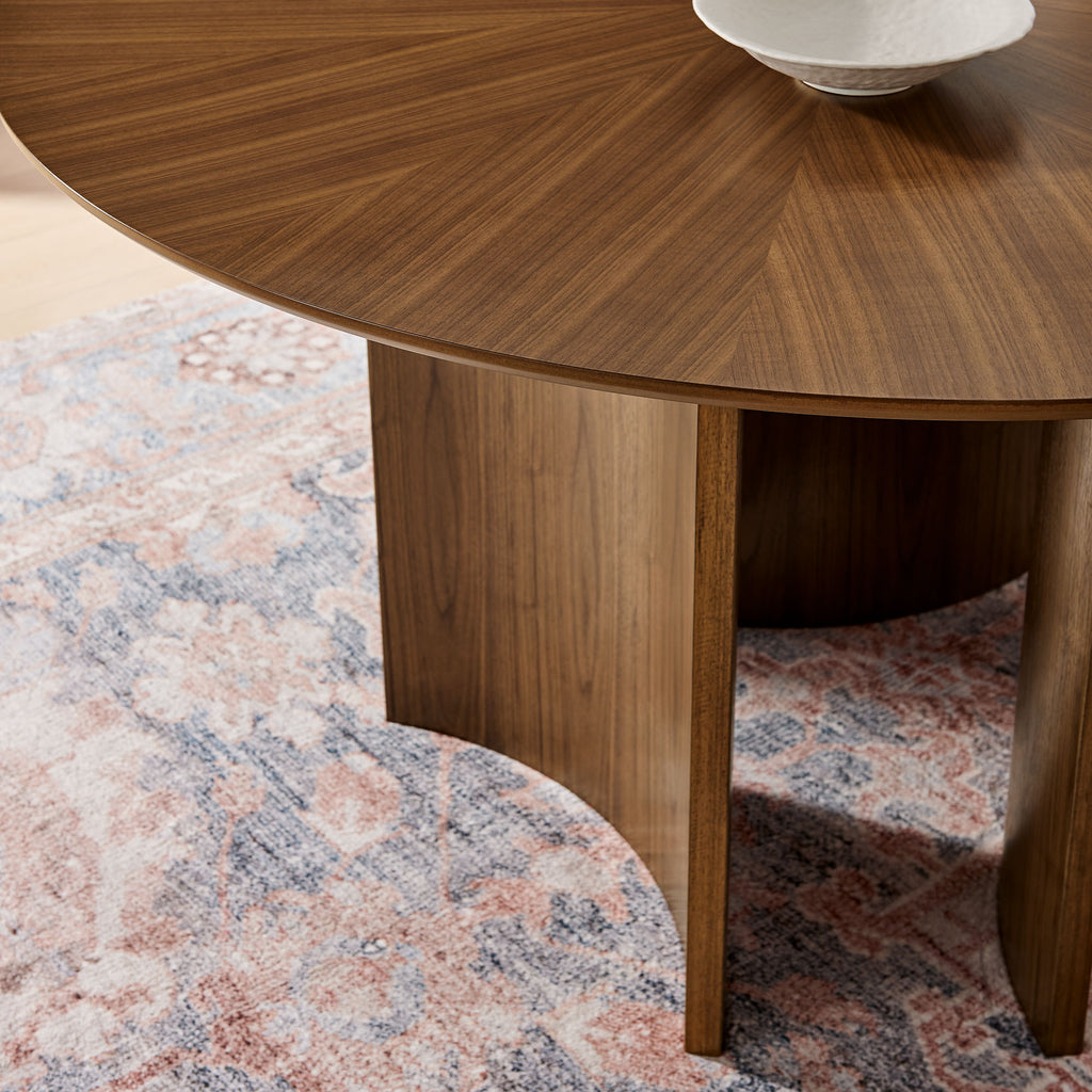 Sloane 54 Inch Round Dining Table - Walnut