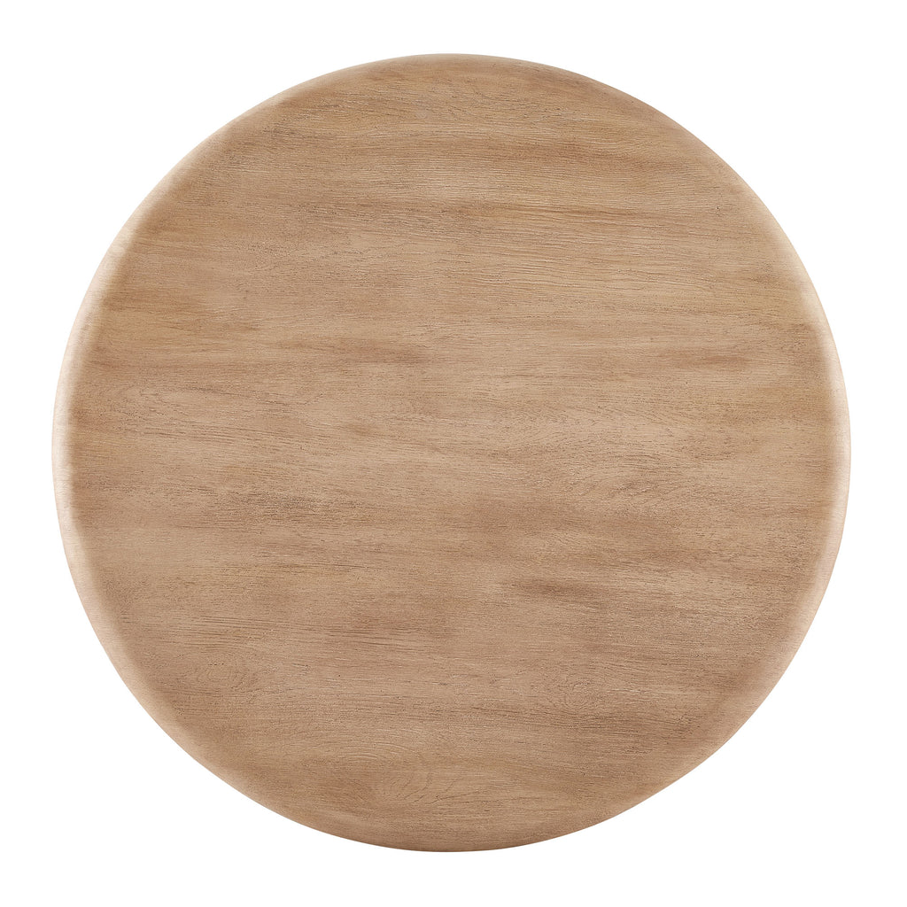 Tori 48 Inch Round Indoor and Outdoor Patio Dining Table - Oak