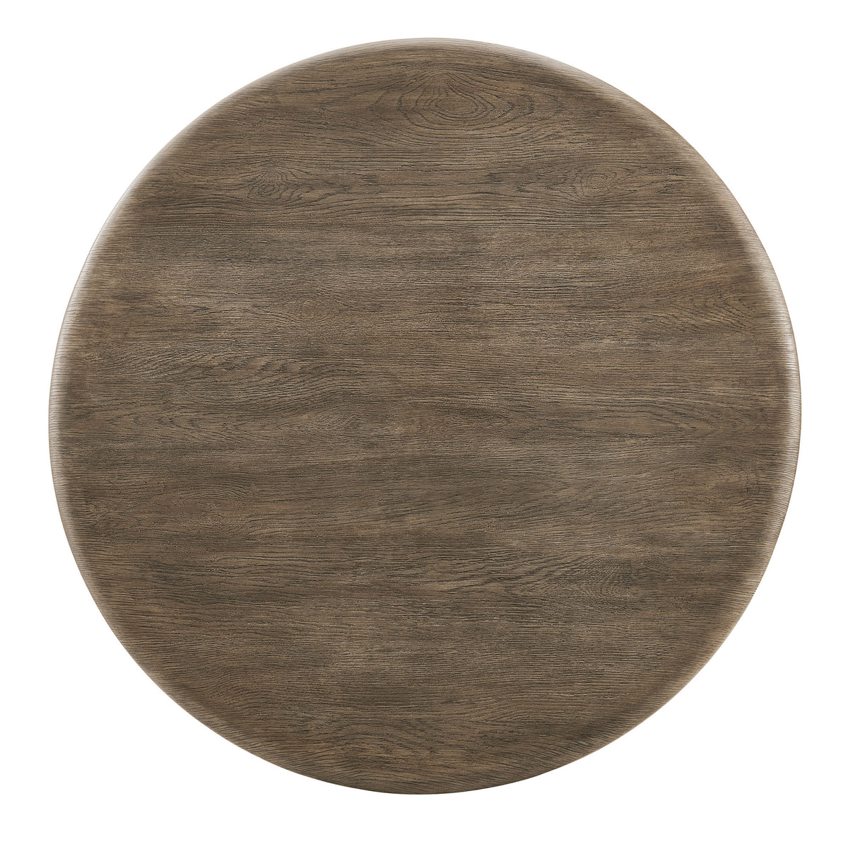 Tori 48 Inch Round Indoor and Outdoor Patio Dining Table - Weathered Walnut