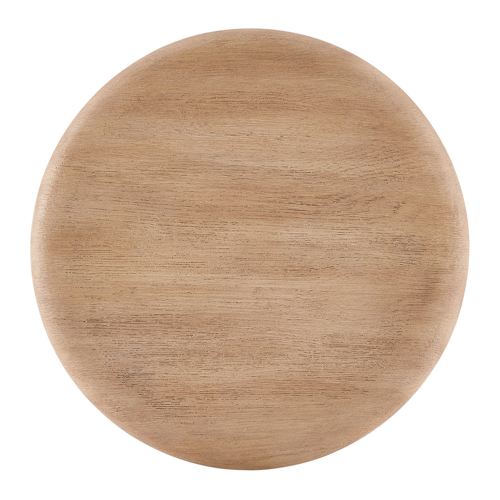 Tori 20 Inch Round Indoor and Outdoor Patio Side Table - Oak