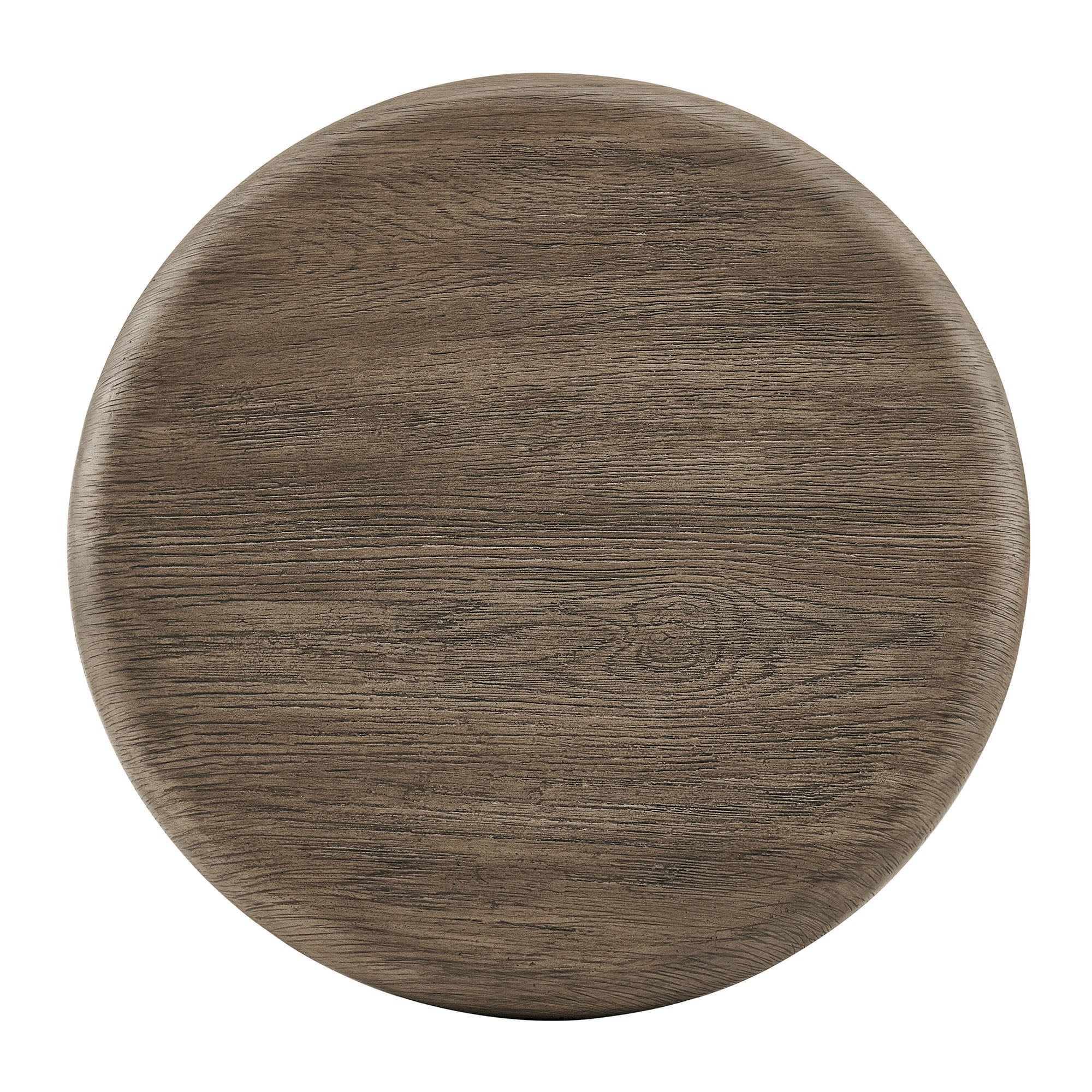 Tori 20 Inch Round Indoor and Outdoor Patio Side Table - Weathered Walnut