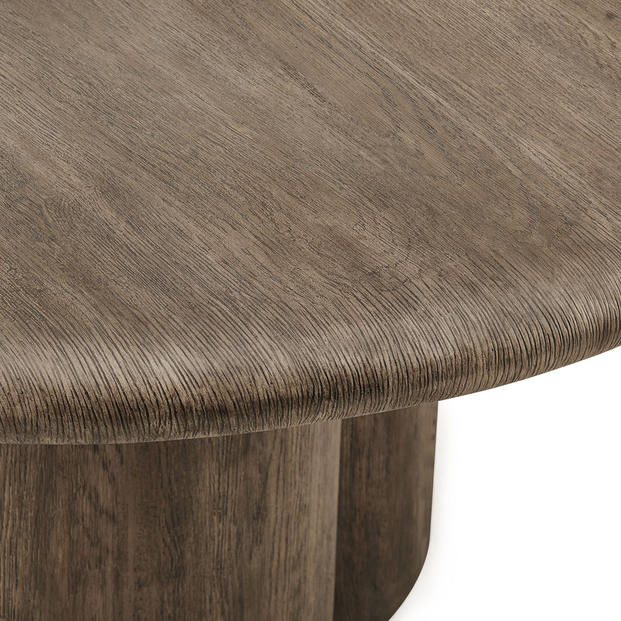Tori 20 Inch Round Indoor and Outdoor Patio Side Table - Weathered Walnut