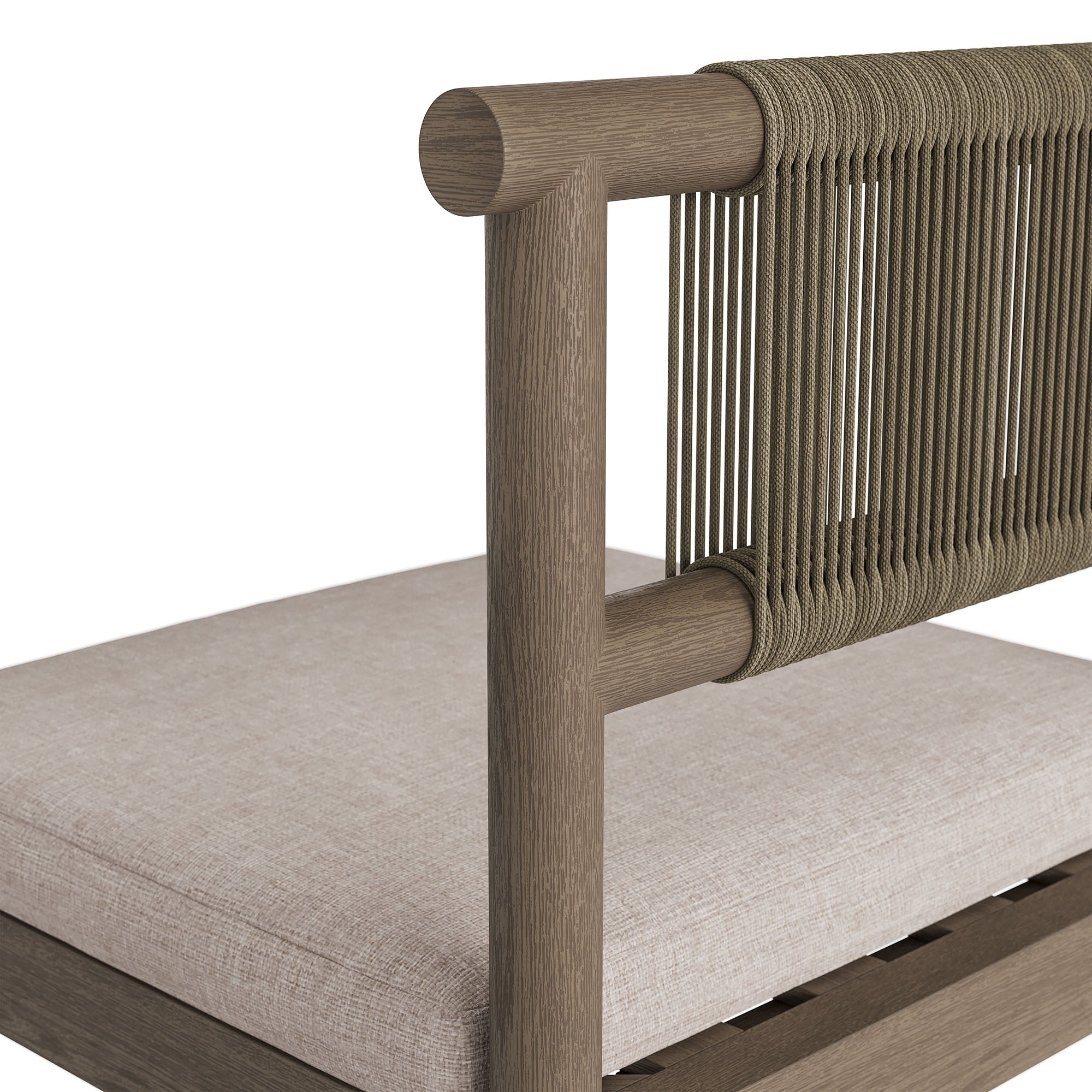 Eleni Outdoor Patio Teak Wood Bar Stools Set of 2 - Weathered Gray Pebble
