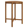 Eleni Round 35 Inch Outdoor Patio Teak Wood Round Bar Table - Natural