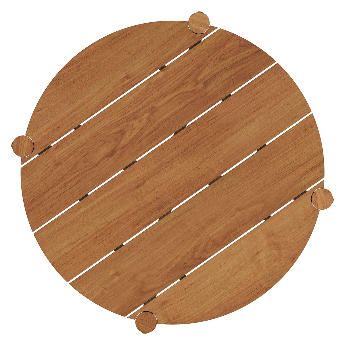 Eleni Round 35 Inch Outdoor Patio Teak Wood Round Bar Table - Natural