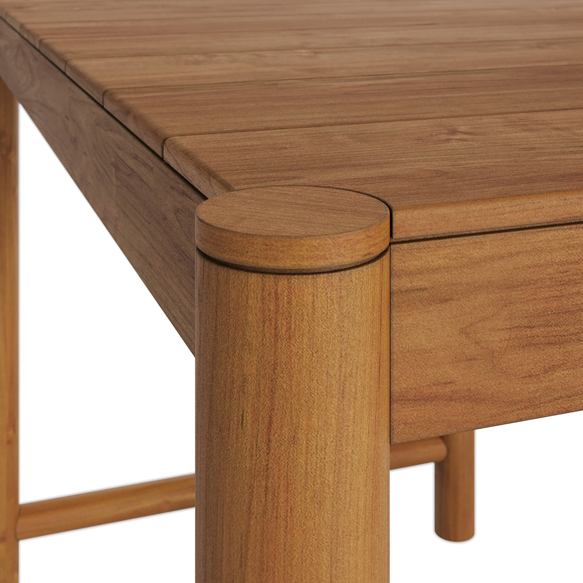 Eleni Rectangle 56-Inch Outdoor Patio Teak Wood Rectangular Bar Table - Natural