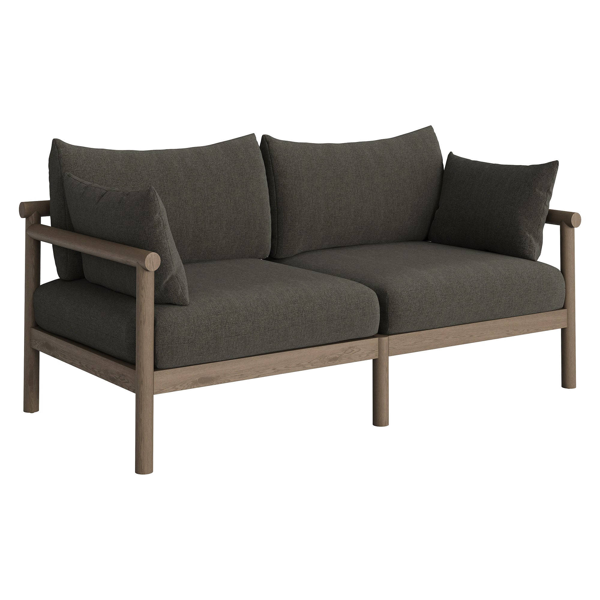 Eleni 5-Piece Outdoor Patio Teak Wood Furniture Set - Weathered Gray Flint