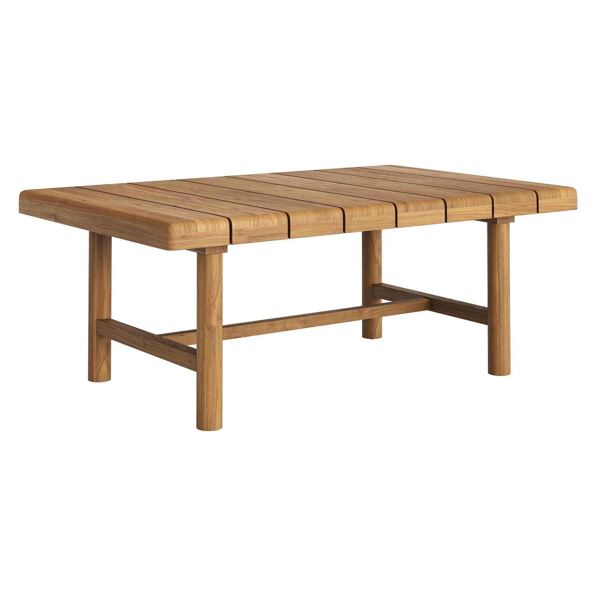 Eleni 4-Piece Outdoor Patio Teak Wood Sofa Set - Natural Sail