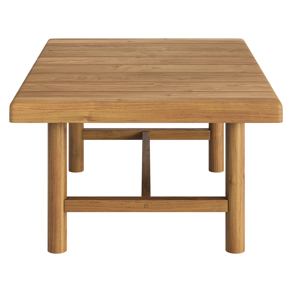 Eleni 41-Inch Outdoor Patio Teak Wood Coffee Table - Natural