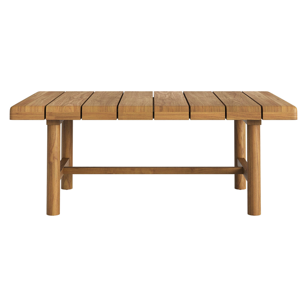 Eleni 4-Piece Outdoor Patio Teak Wood Sofa Set - Natural Sail