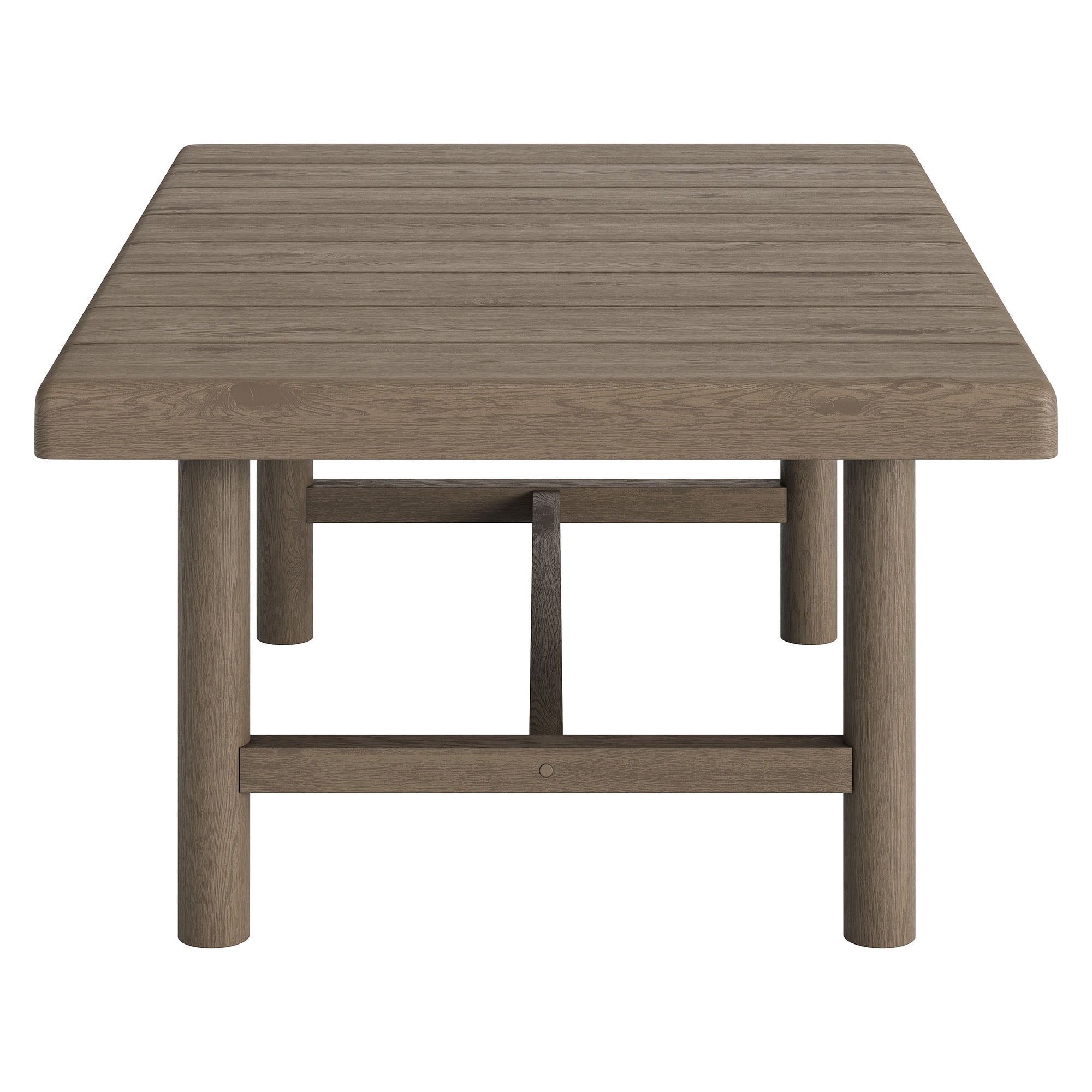 Eleni 41-Inch Outdoor Patio Teak Wood Coffee Table - Weathered Gray Teak