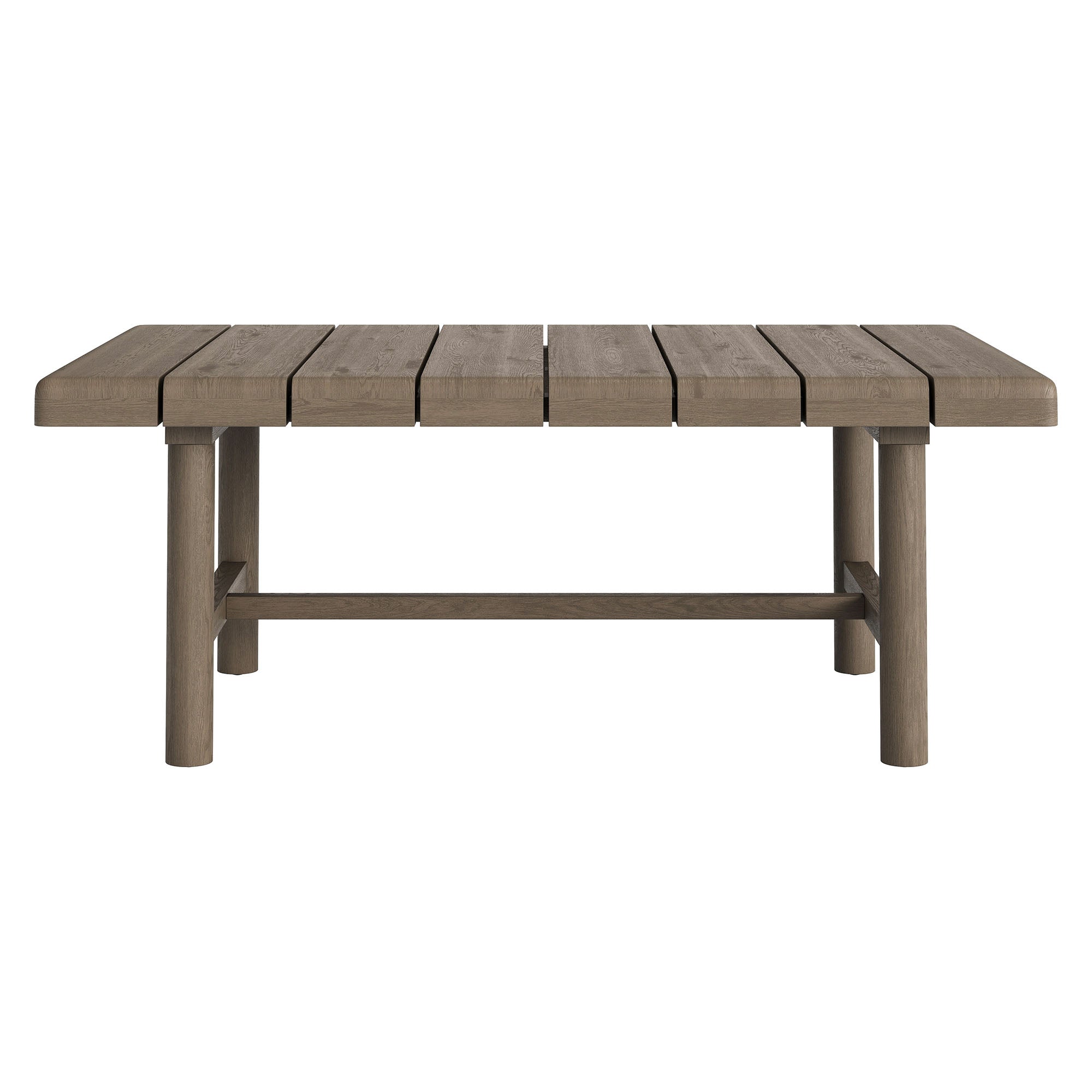 Eleni 41-Inch Outdoor Patio Teak Wood Coffee Table - Weathered Gray Teak