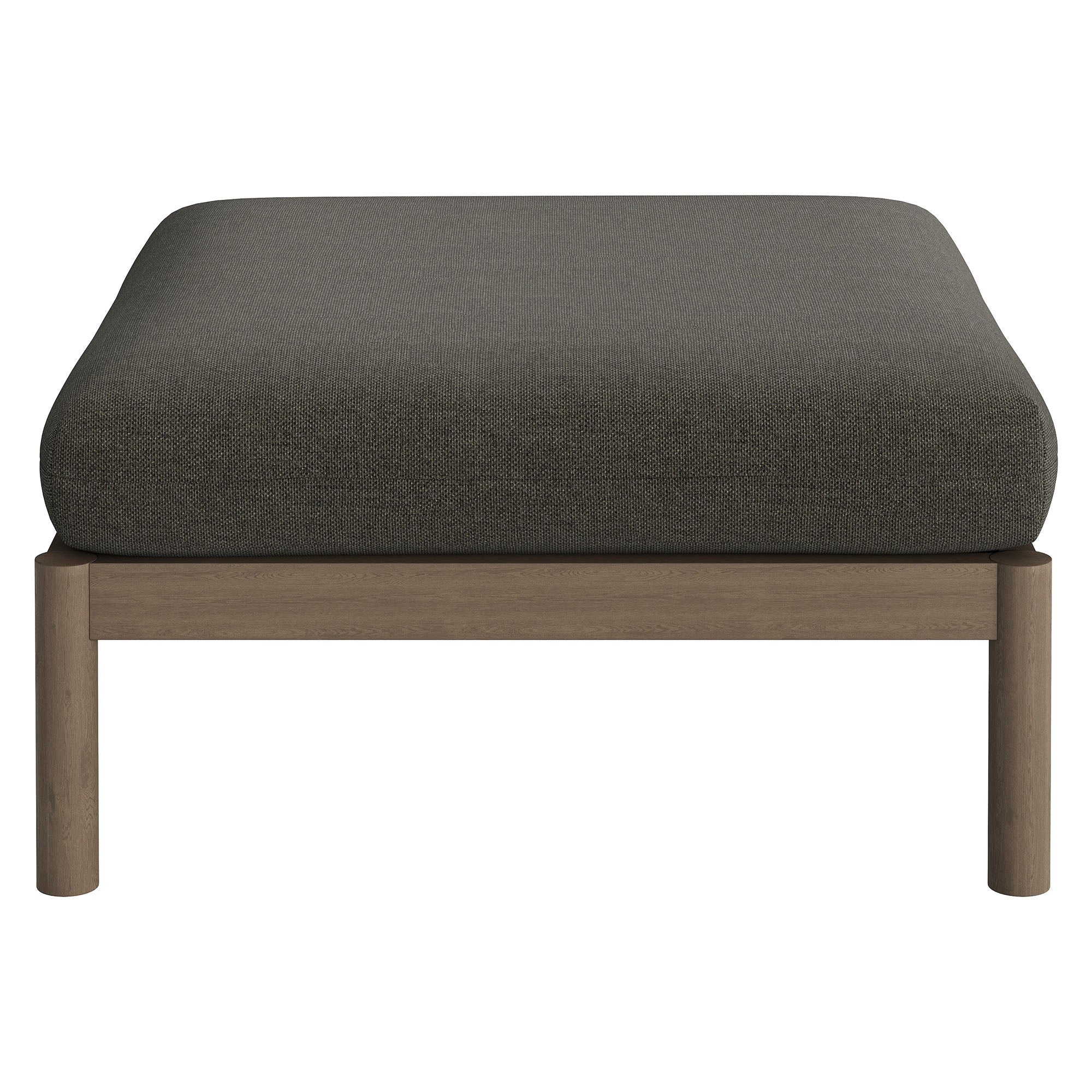 Eleni 2-Piece Outdoor Patio Teak Wood Loveseat with Ottoman Set - Weathered Gray Flint