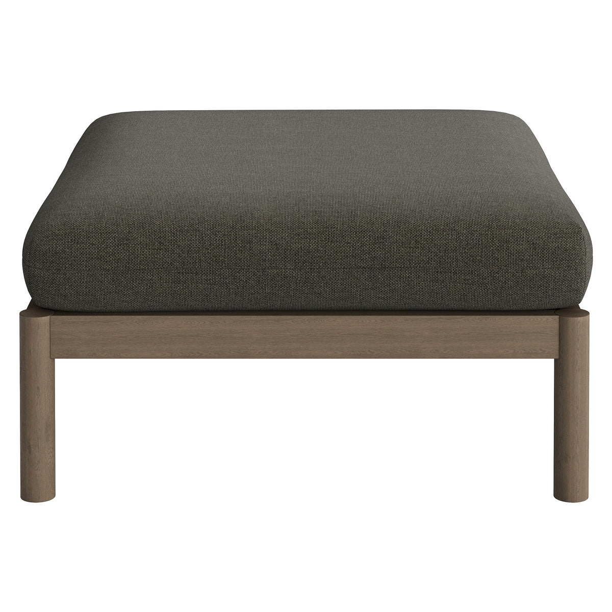 Eleni 2-Piece Outdoor Patio Teak Wood Armchair and Ottoman Set - Weathered Gray Flint