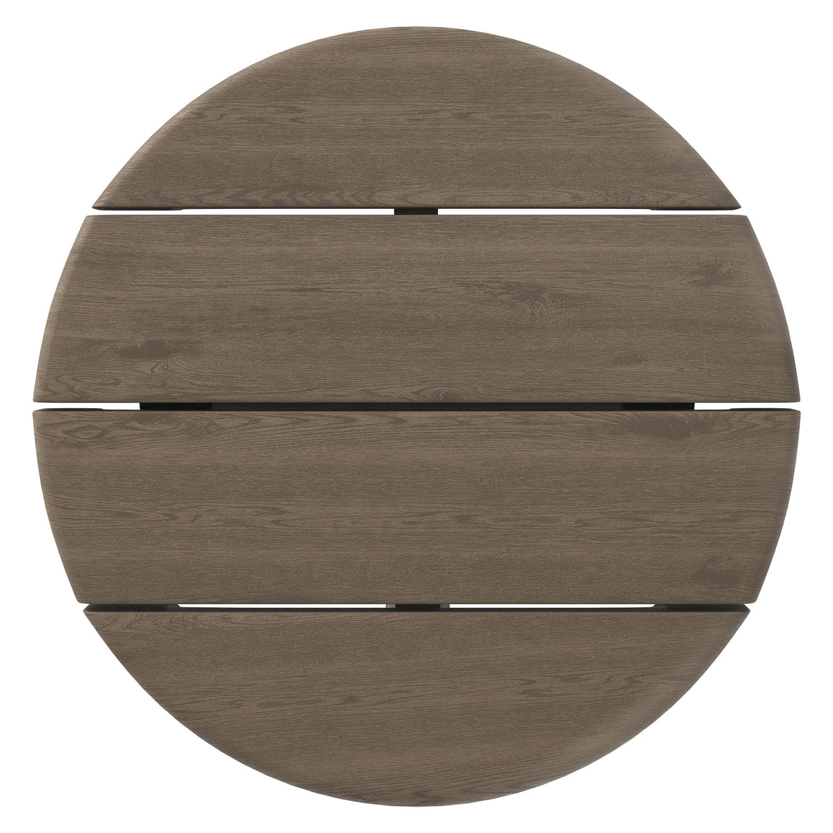 Eleni 20-Inch Round Outdoor Patio Teak Wood Side Table - Weathered Gray Teak