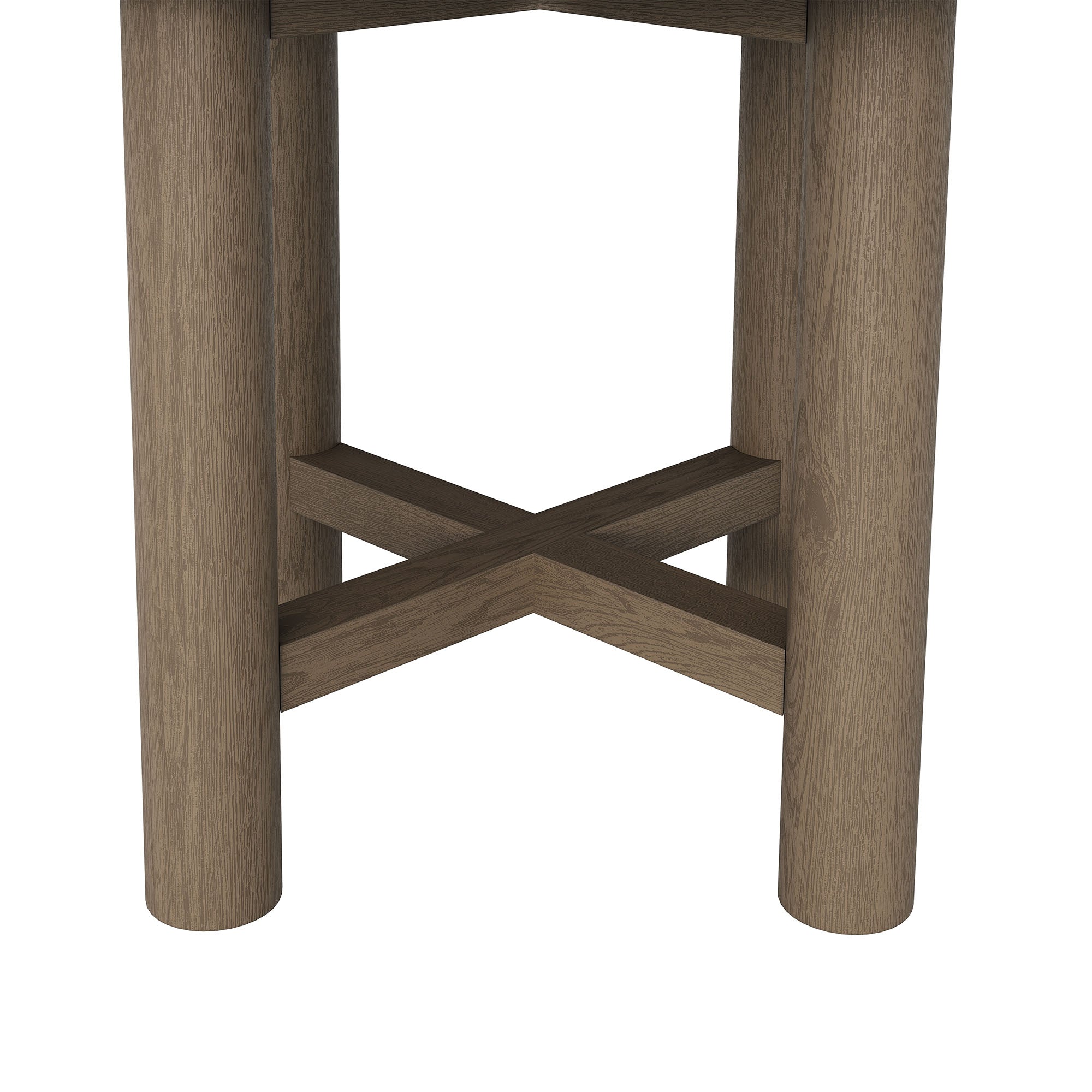 Eleni 3-Piece Outdoor Patio Teak Wood Furniture Set - Weathered Gray Flint