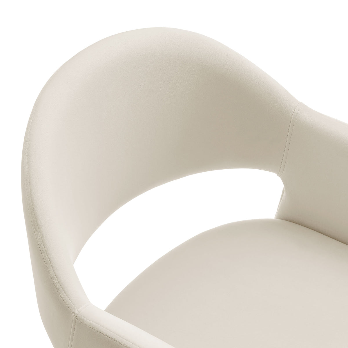 Talia 37 Inch Performance Velvet Counter Stool - Alabaster