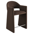 Talia 37 Inch Performance Velvet Counter Stool - Chocolate Brown