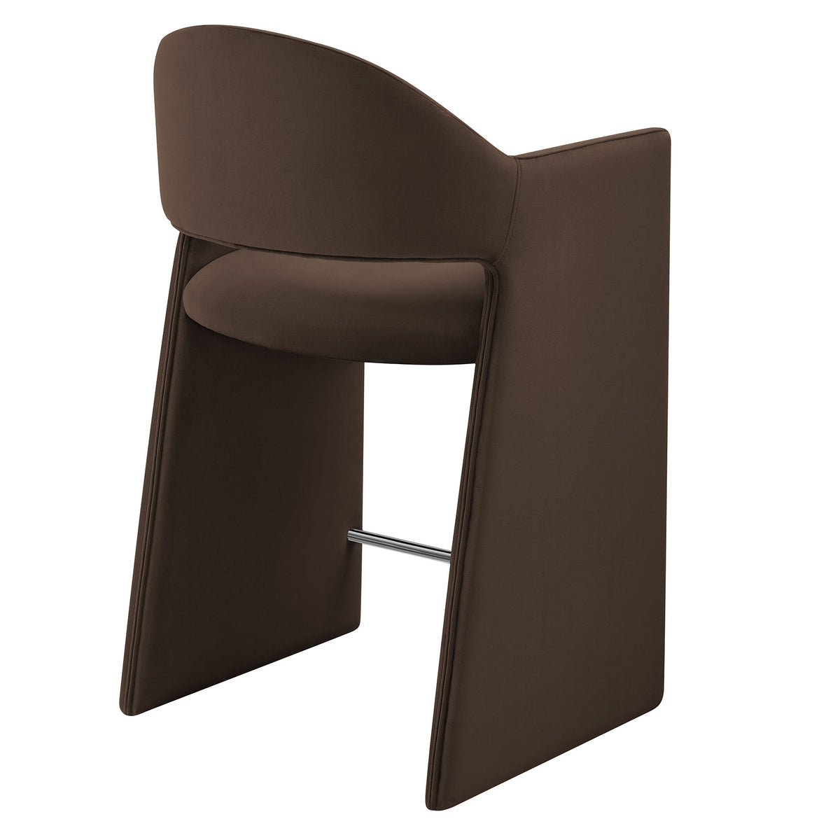 Talia 37 Inch Performance Velvet Counter Stool - Chocolate Brown