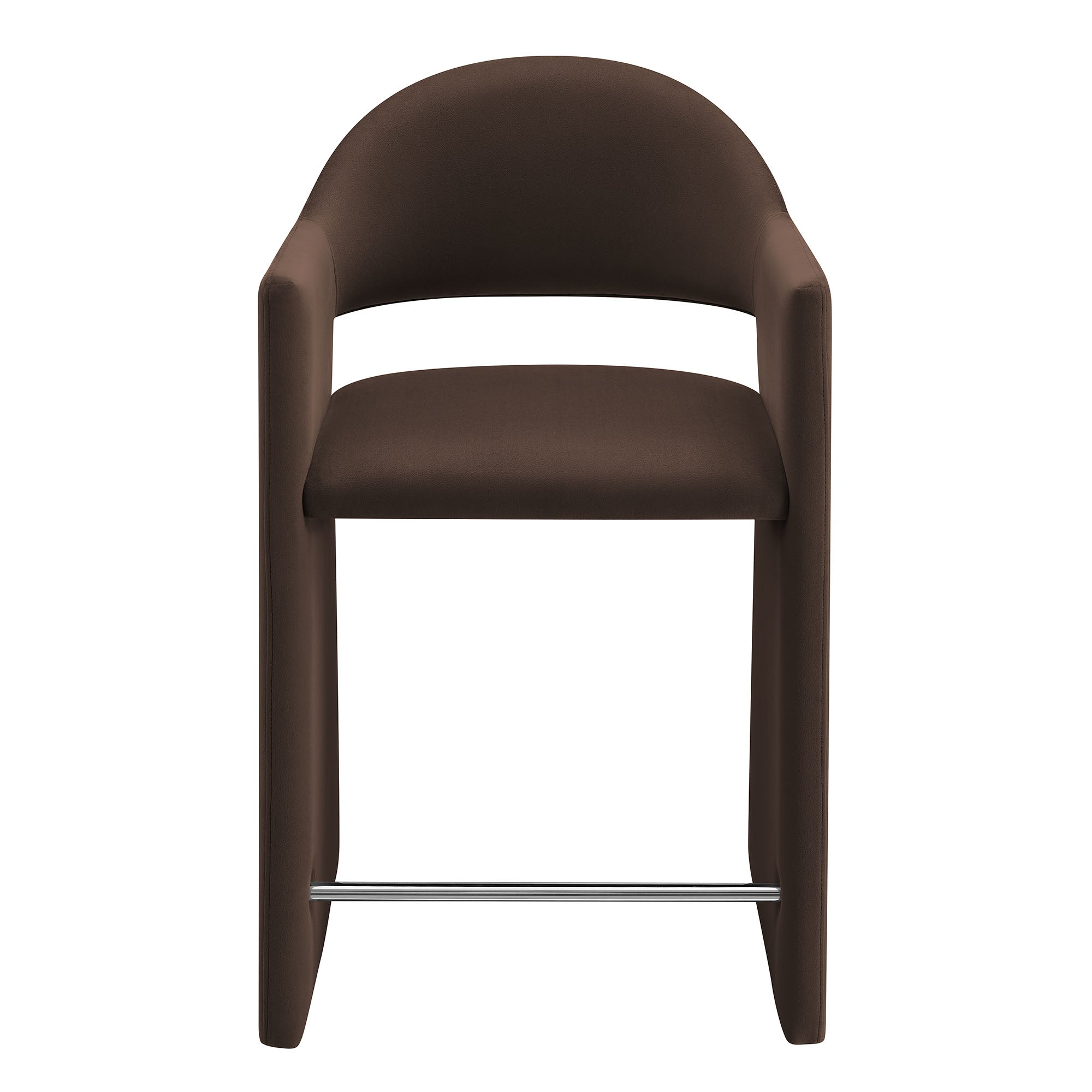 Talia 37 Inch Performance Velvet Counter Stool - Chocolate Brown