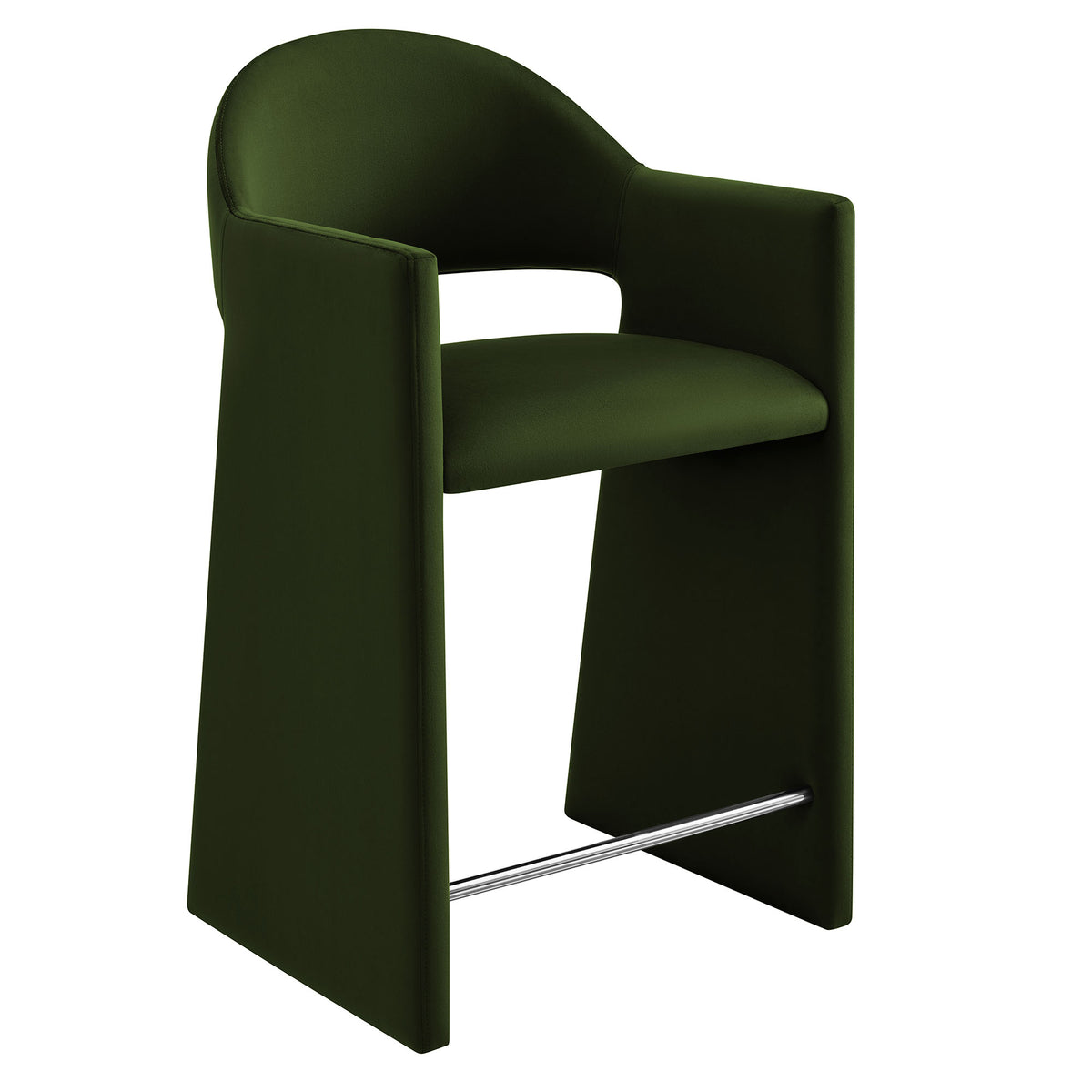 Talia 37 Inch Performance Velvet Counter Stool - Moss Green