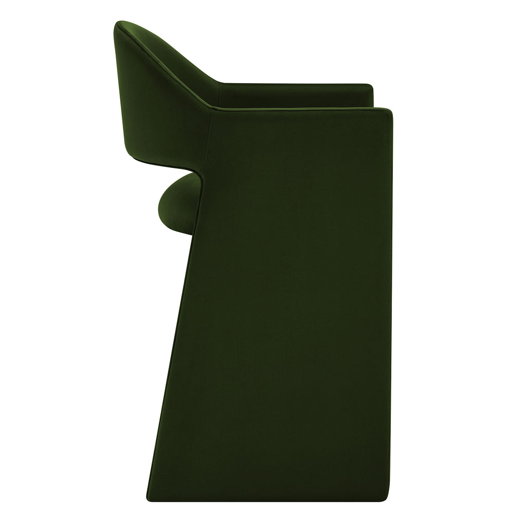 Talia 37 Inch Performance Velvet Counter Stool - Moss Green