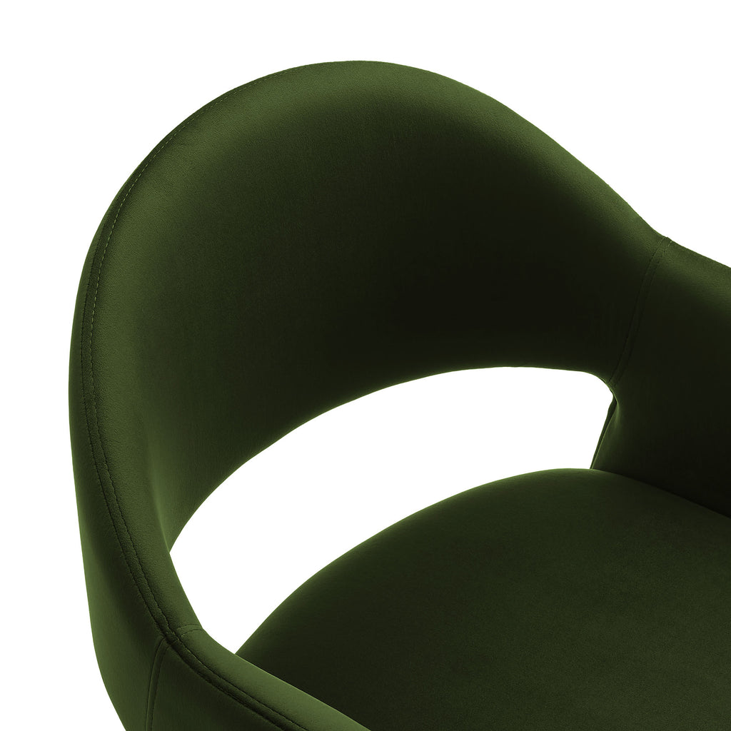 Talia 37 Inch Performance Velvet Counter Stool - Moss Green