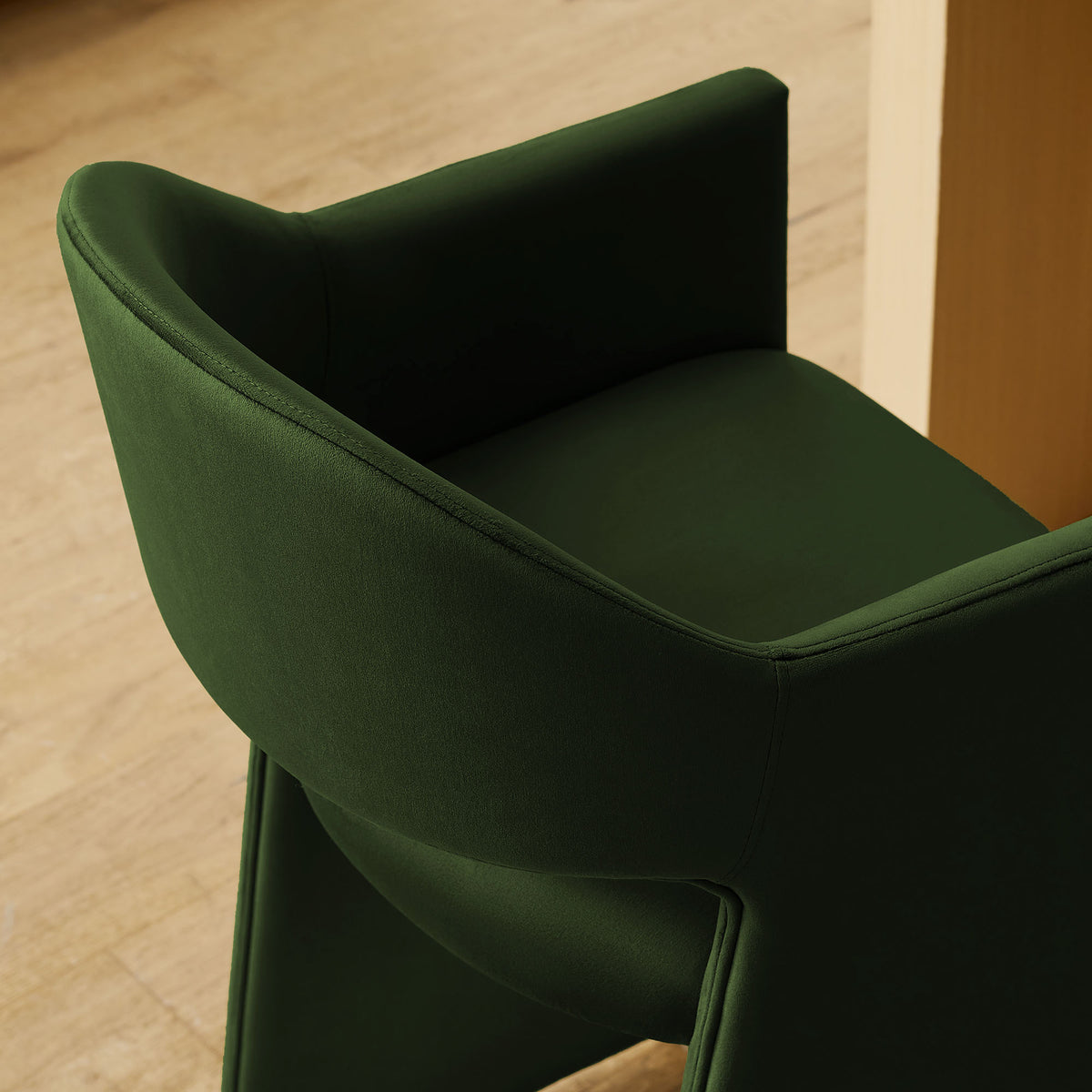 Talia 37 Inch Performance Velvet Counter Stool - Moss Green