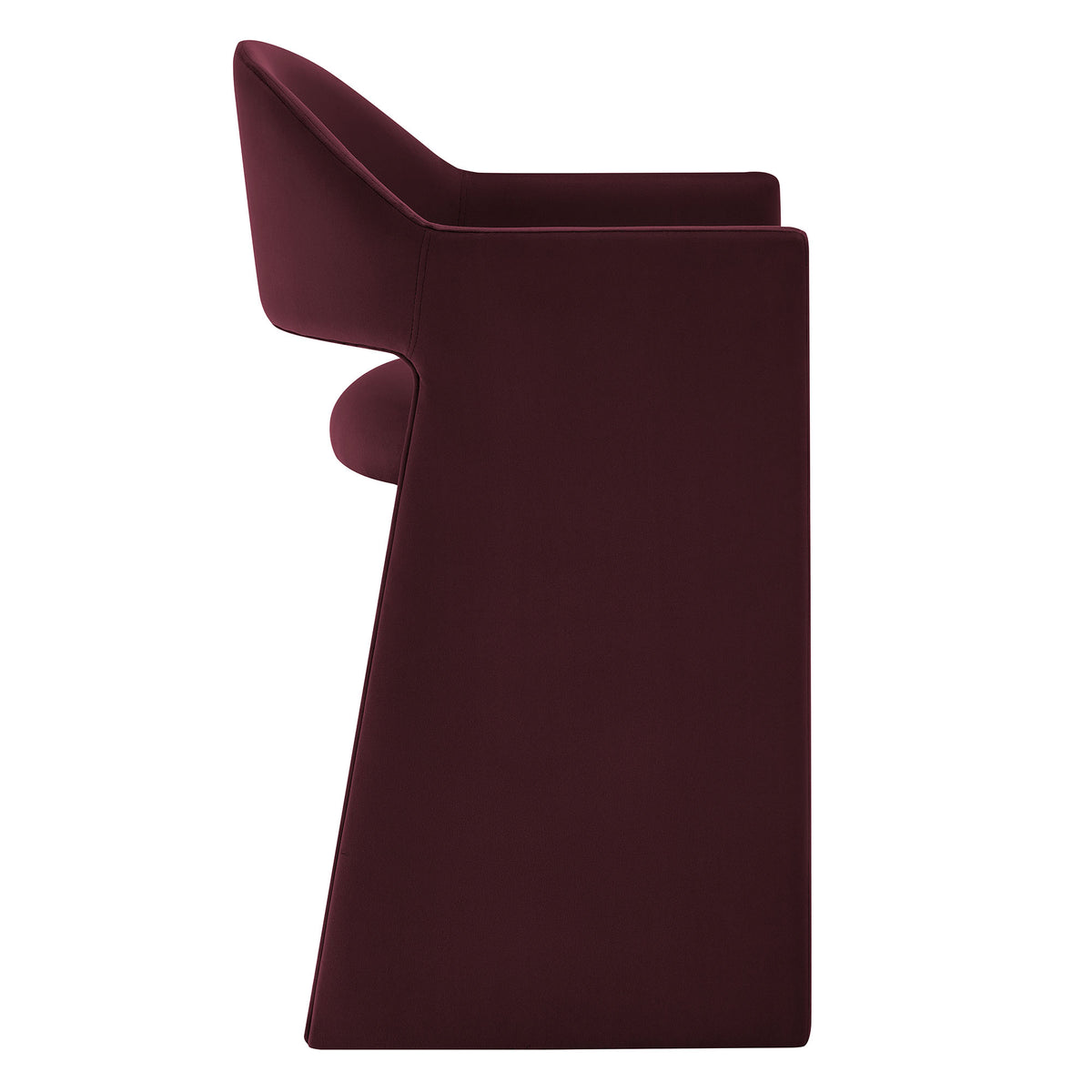 Talia 37 Inch Performance Velvet Counter Stool - Mulberry