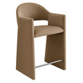 Talia 37 Inch Performance Velvet Counter Stool - Taupe