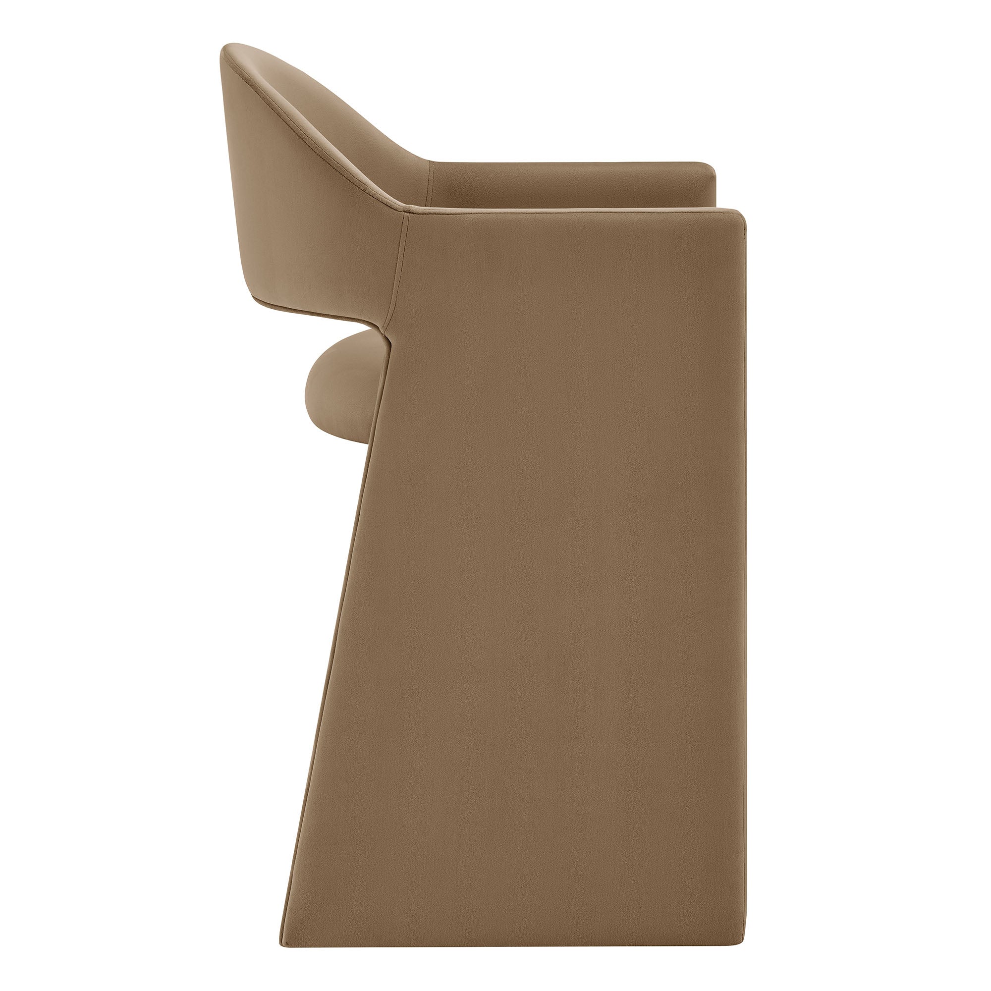 Talia 37 Inch Performance Velvet Counter Stool - Taupe