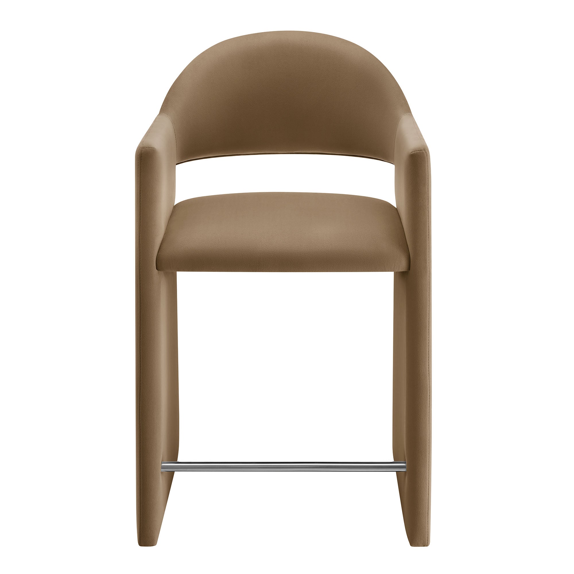 Talia 37 Inch Performance Velvet Counter Stool - Taupe