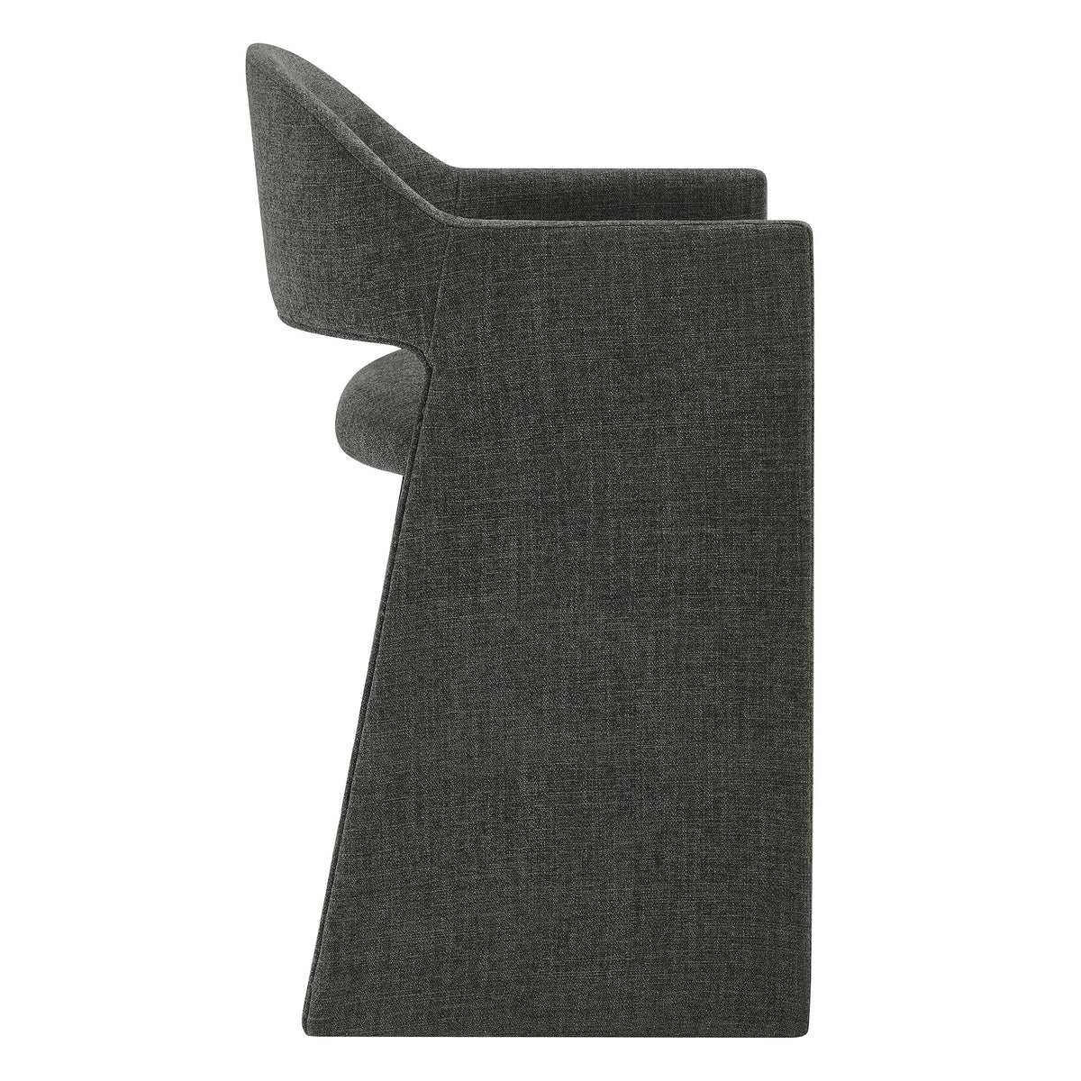 Talia 37 Inch Upholstered Fabric Counter Stool - Charcoal