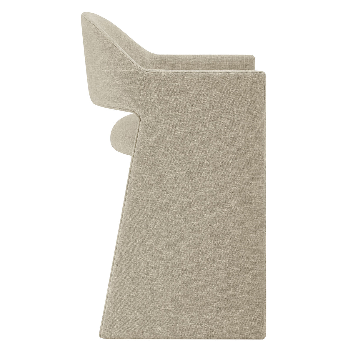 Talia 37 Inch Upholstered Fabric Counter Stool - Linen