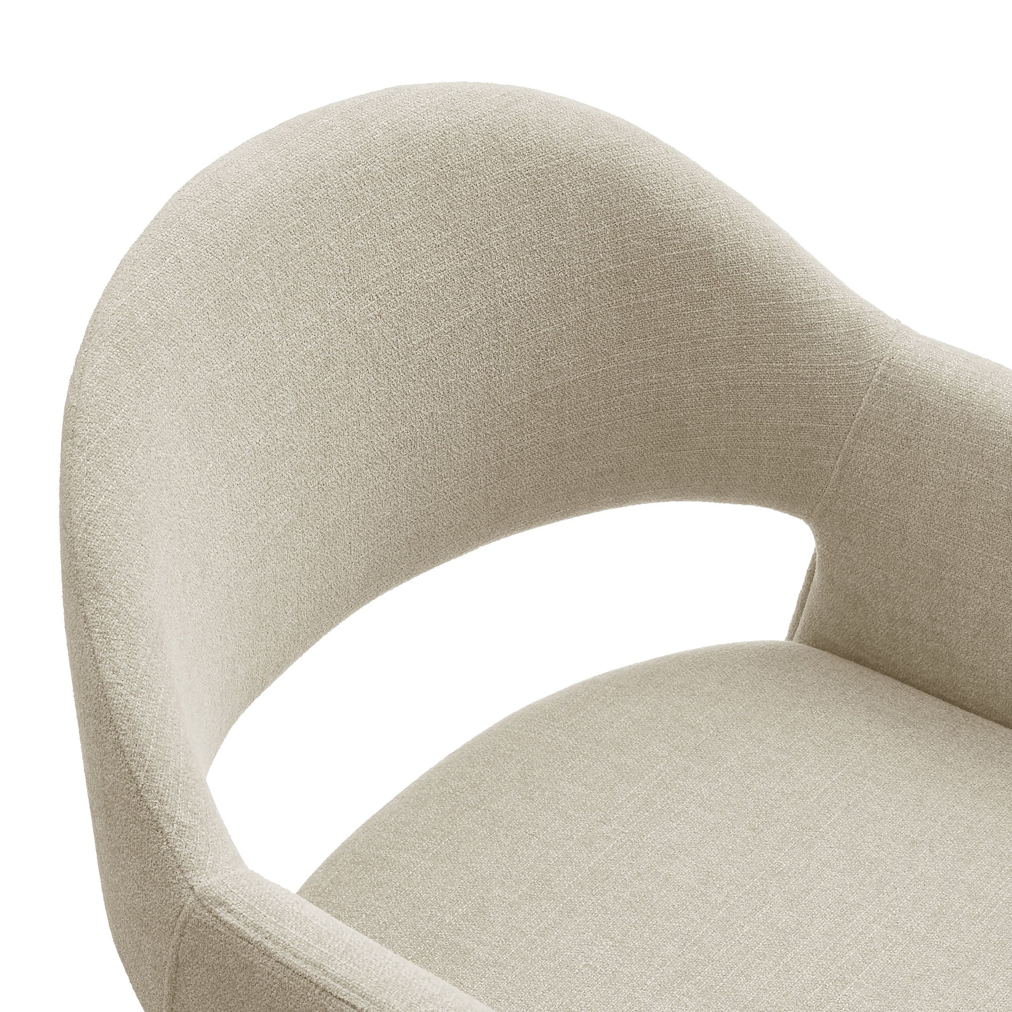 Talia 37 Inch Upholstered Fabric Counter Stool - Linen