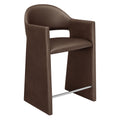 Talia 37 Inch Vegan Leather Counter Stool - Espresso