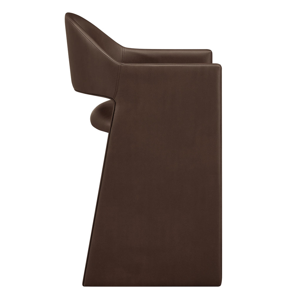 Talia 37 Inch Vegan Leather Counter Stool - Espresso
