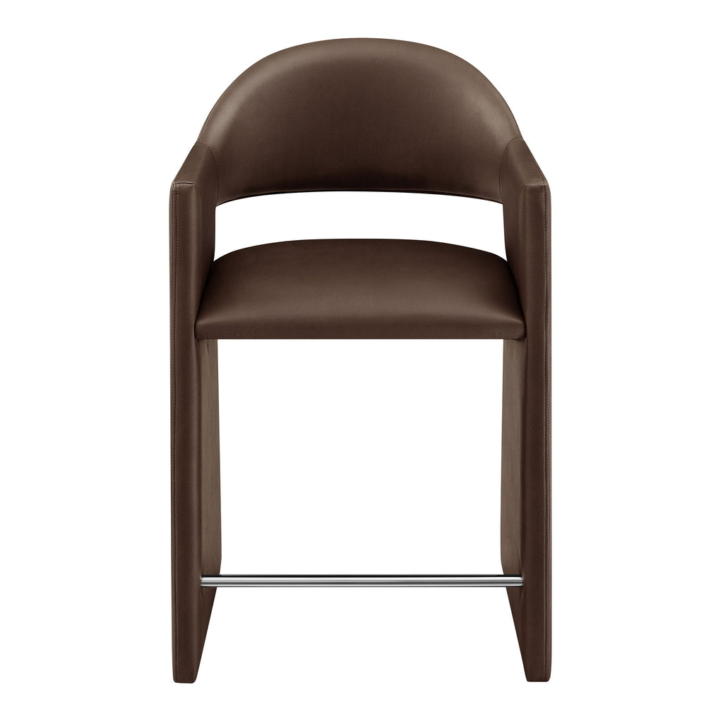 Talia 37 Inch Vegan Leather Counter Stool - Espresso