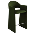 Talia 41 Inch Performance Velvet Bar Stool - Moss Green