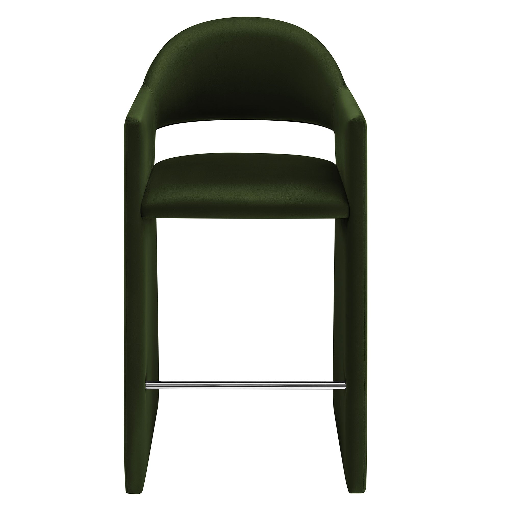 Talia 41 Inch Performance Velvet Bar Stool - Moss Green
