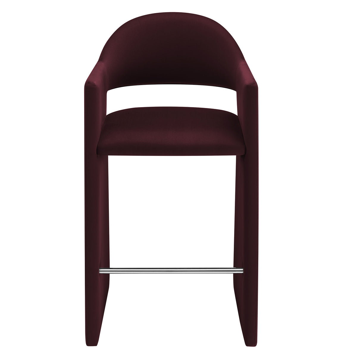 Talia 41 Inch Performance Velvet Bar Stool - Mulberry