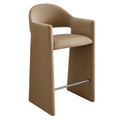Talia 41 Inch Performance Velvet Bar Stool - Taupe