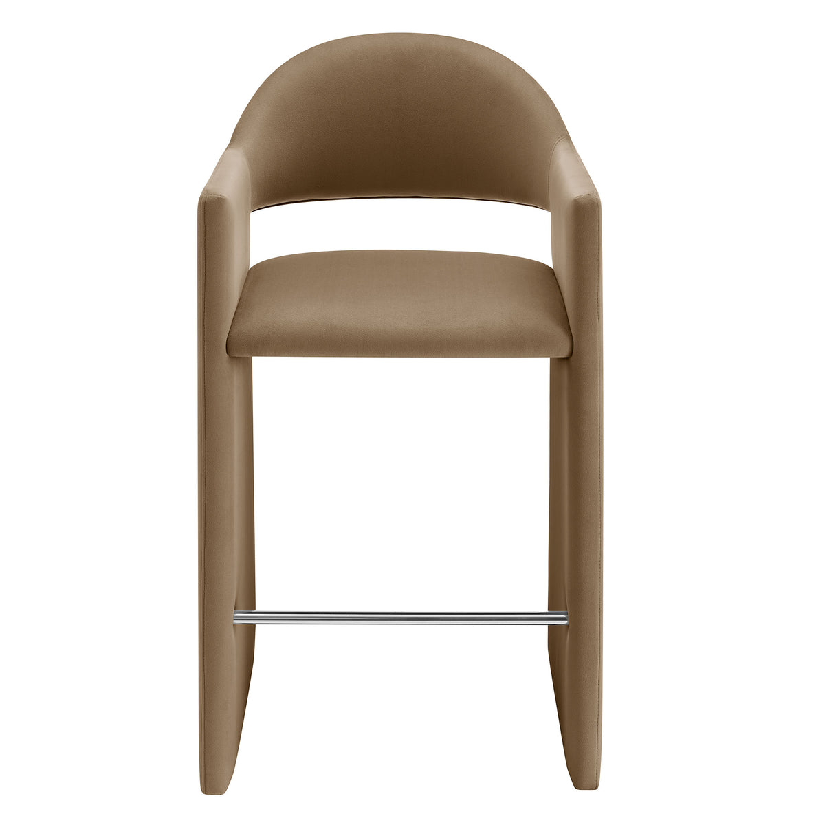 Talia 41 Inch Performance Velvet Bar Stool - Taupe