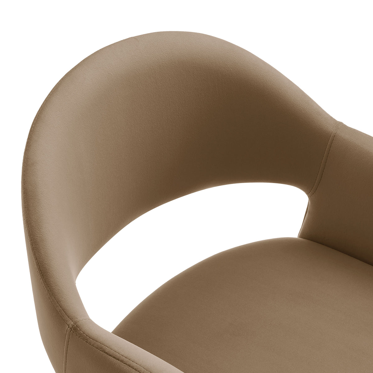 Talia 41 Inch Performance Velvet Bar Stool - Taupe
