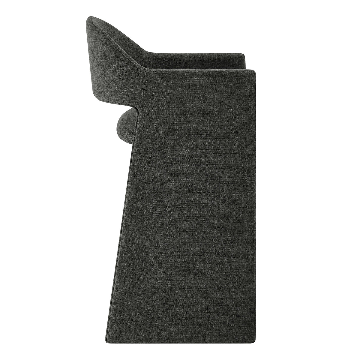 Talia 41 Inch Upholstered Fabric Bar Stool - Charcoal