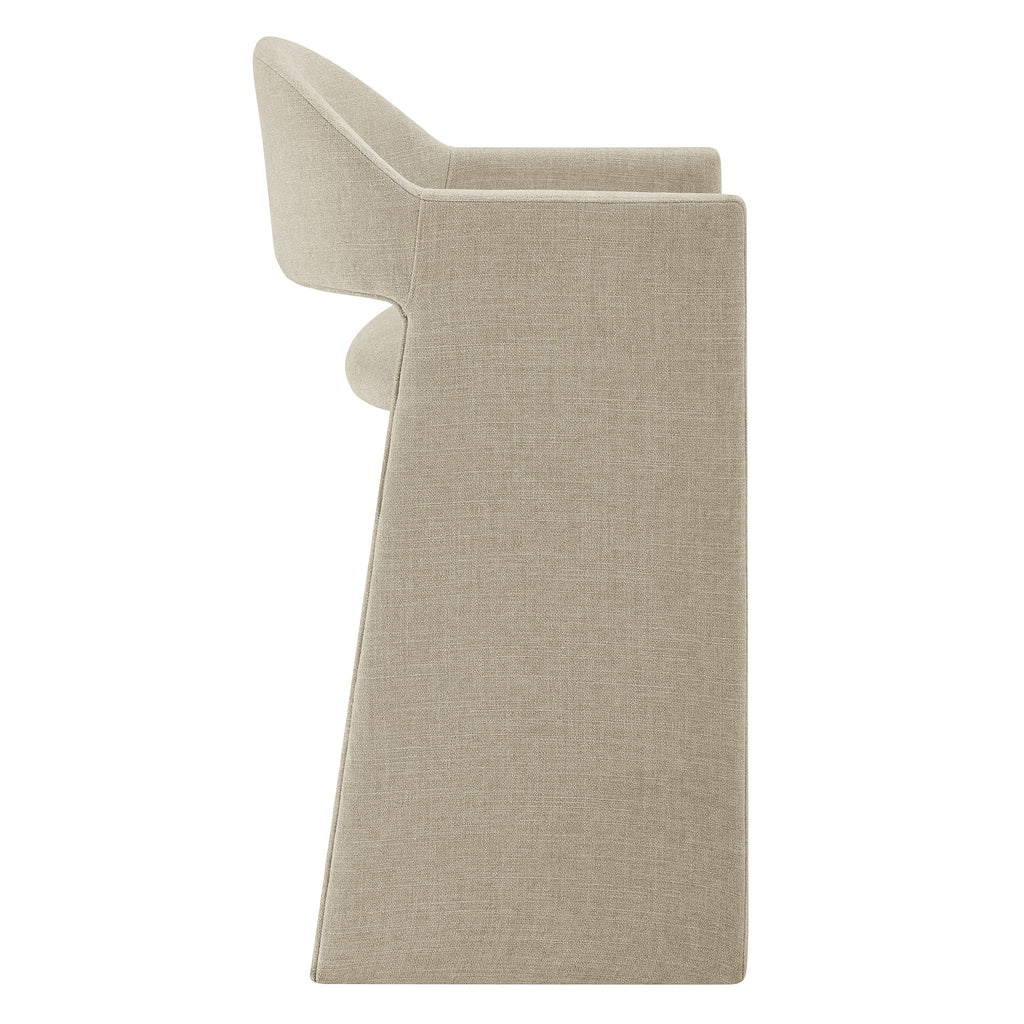 Talia 41 Inch Upholstered Fabric Bar Stool - Linen
