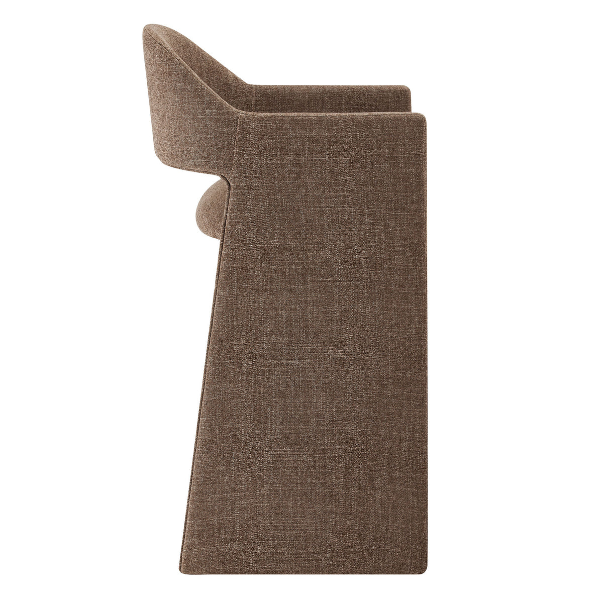 Talia 41 Inch Upholstered Fabric Bar Stool - Mocha