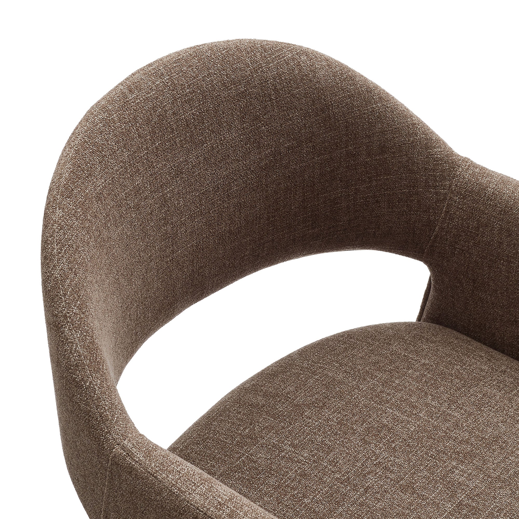 Talia 41 Inch Upholstered Fabric Bar Stool - Mocha